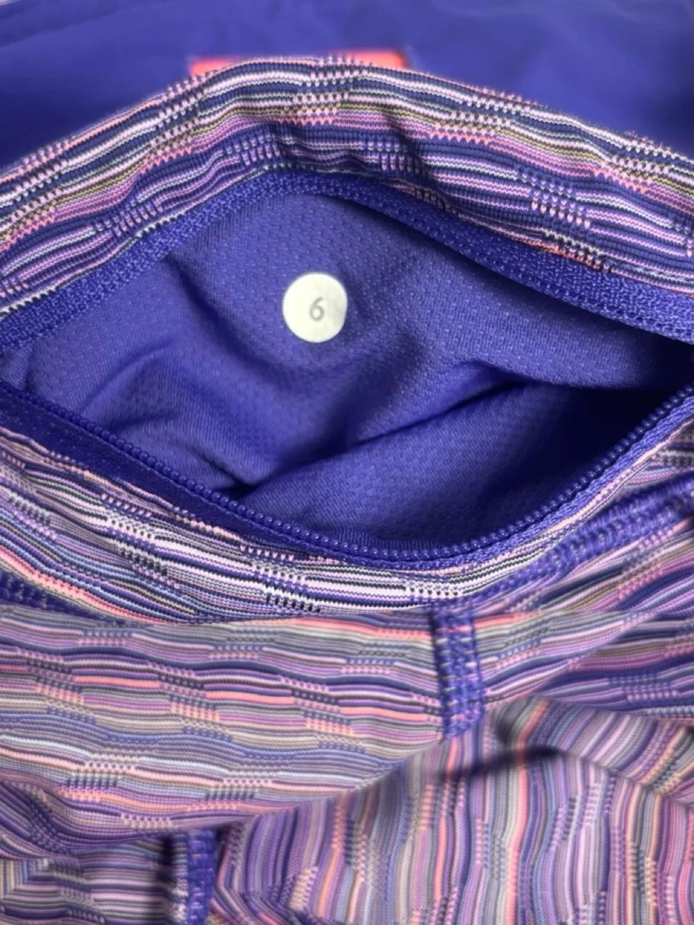 lululemon athletica Purple Striped Cropped Leggings